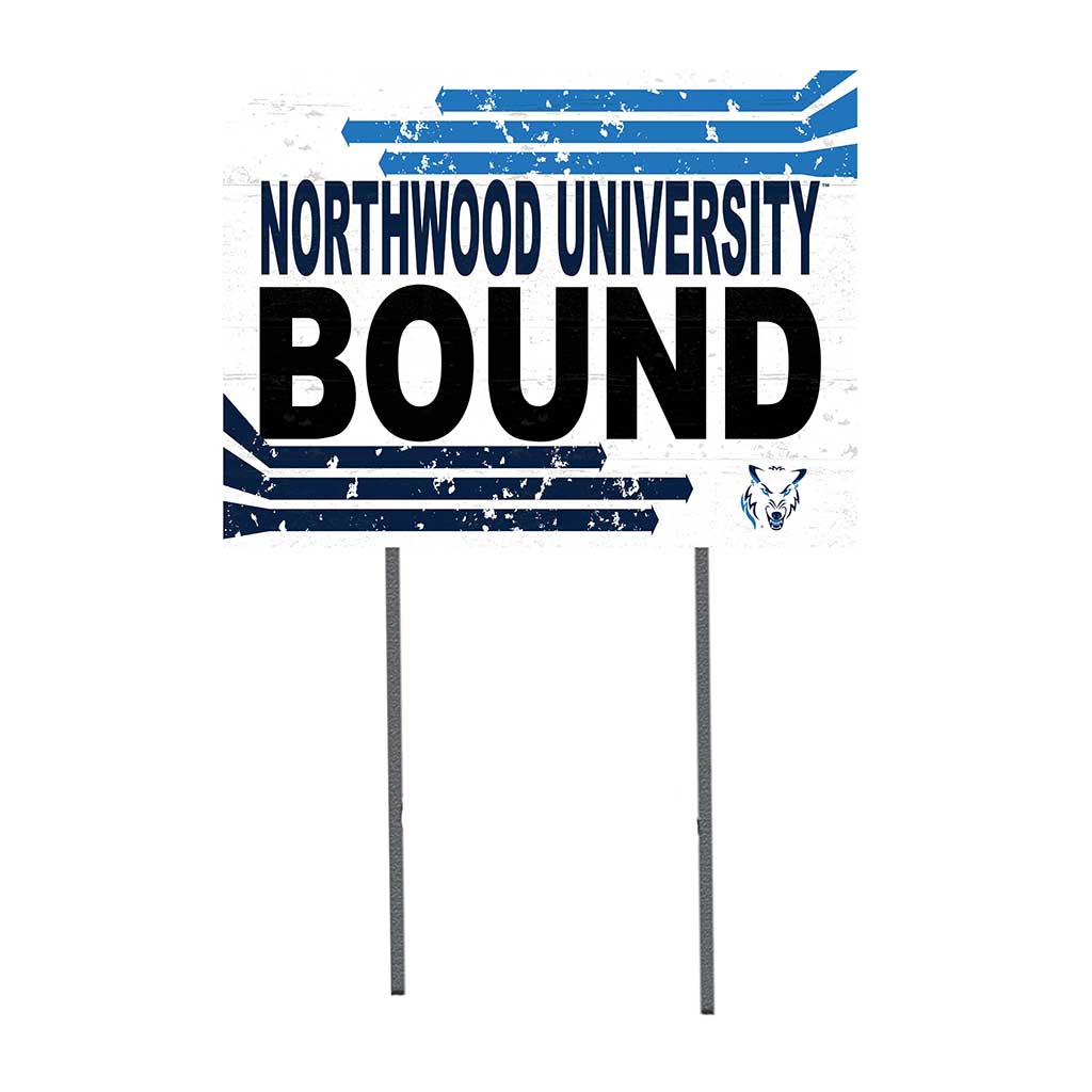 18x24 Lawn Sign Retro School Bound Northwood University Wolves