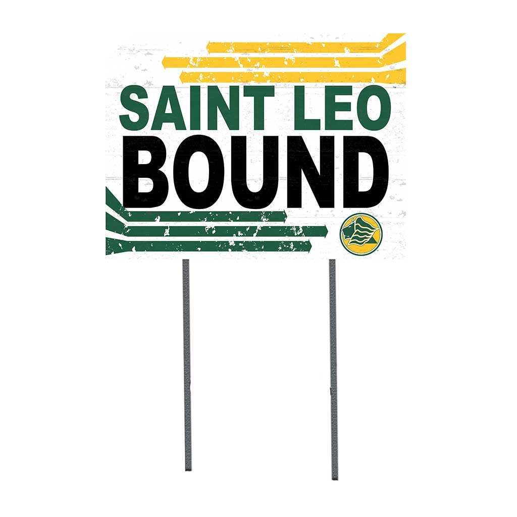 18x24 Lawn Sign Retro School Bound Saint Leo University Lions