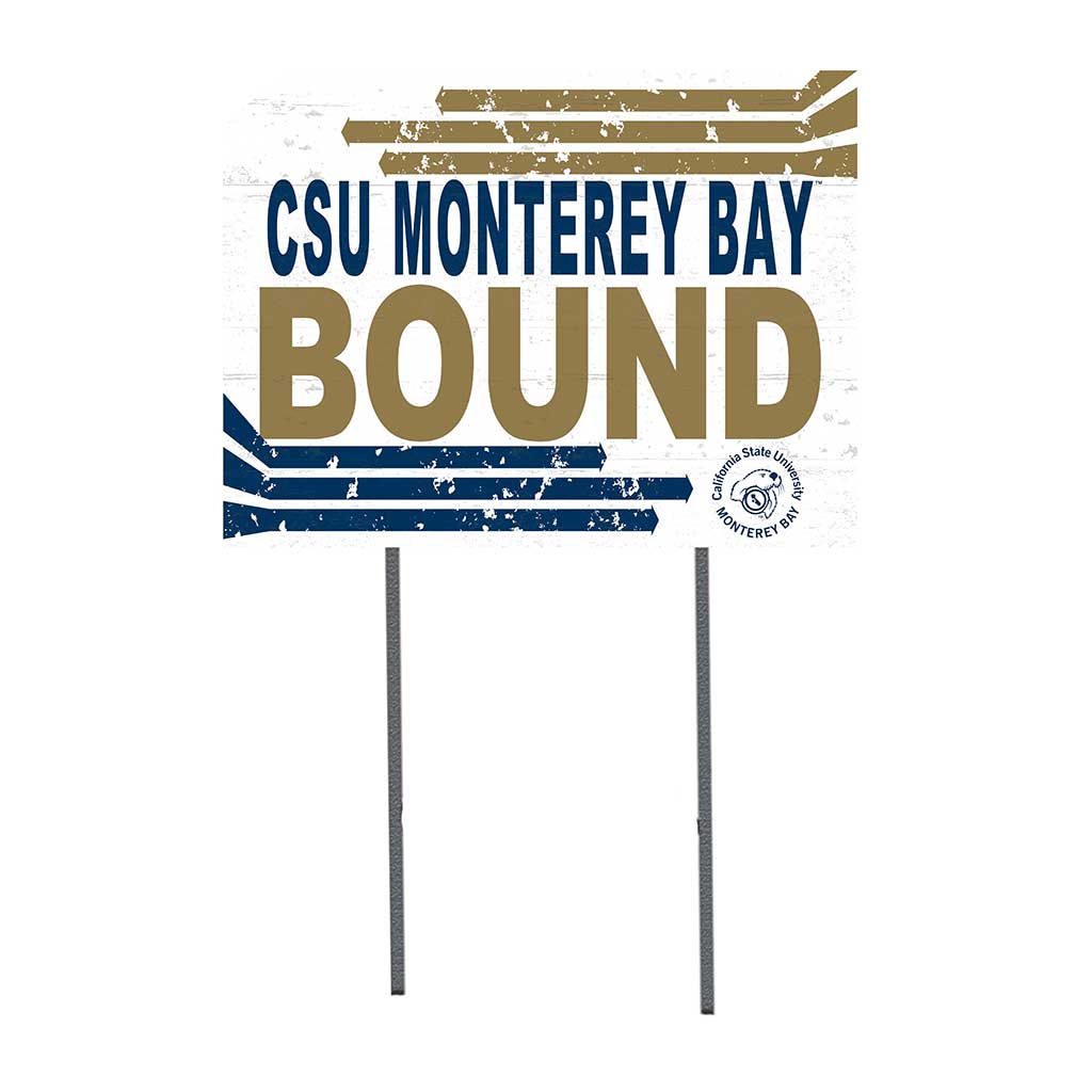 18x24 Lawn Sign Retro School Bound California State Monterey Otters