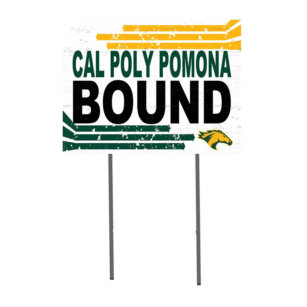 18x24 Lawn Sign Retro School Bound California Polytechnic State Pomona Broncos
