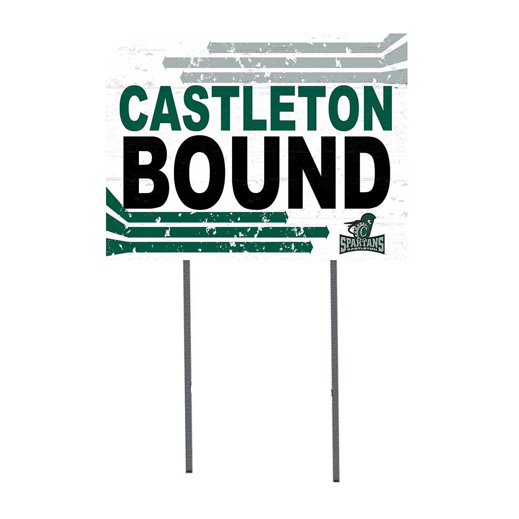 18x24 Lawn Sign Retro School Bound Castleton University Spartans