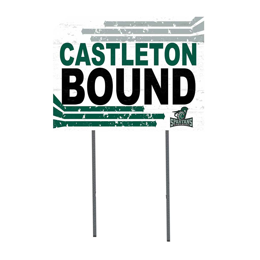 Castleton Signs 18x24 Lawn Sign Retro School Bound Castleton University Spartans β KH ...