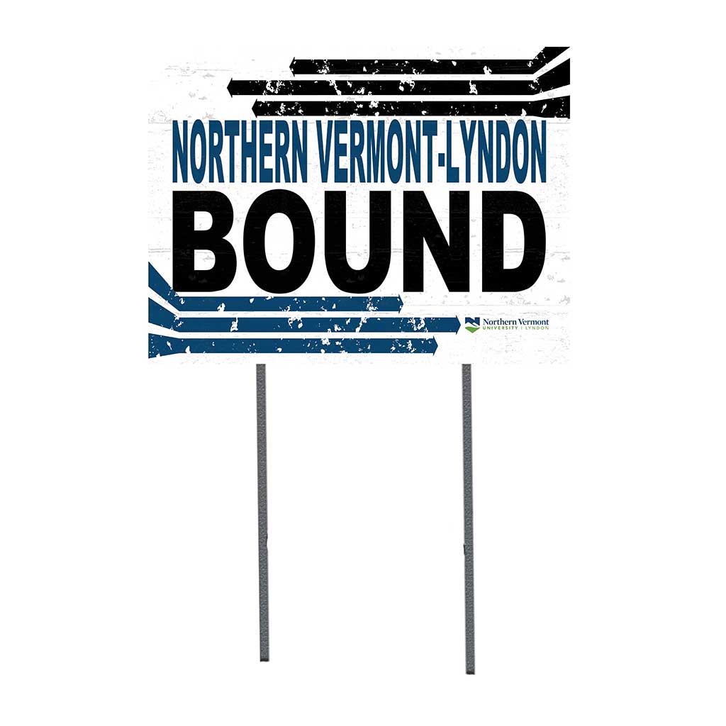 18x24 Lawn Sign Retro School Bound Northern Vermont - Lyndon Hornets