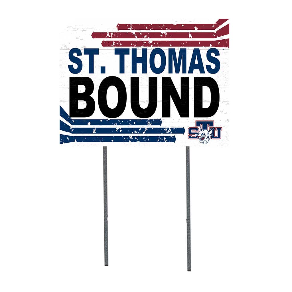 18x24 Lawn Sign Retro School Bound St. Thomas University Bobcats