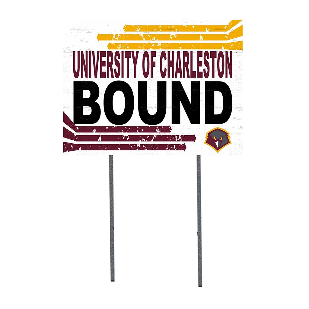 18x24 Lawn Sign Retro School Bound University of Charleston Golden Eagles