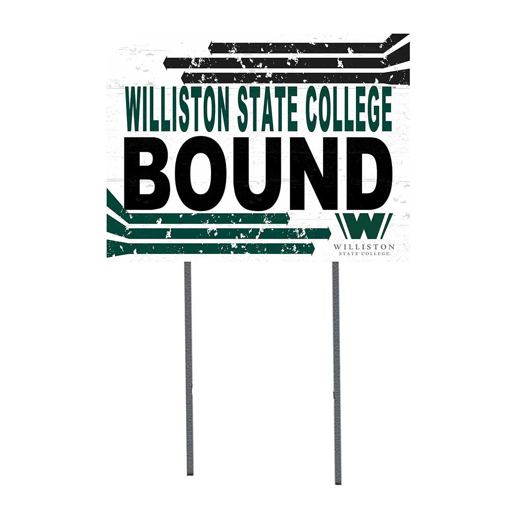 18x24 Lawn Sign Retro School Bound Williston State College Tetons