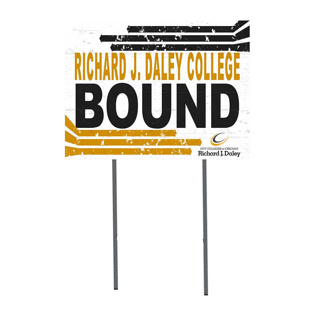 18x24 Lawn Sign Retro School Bound Richard J Daley College Bulldogs