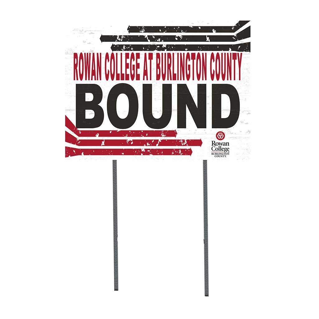 18x24 Lawn Sign Retro School Bound Rowan College at Burlington County Barons