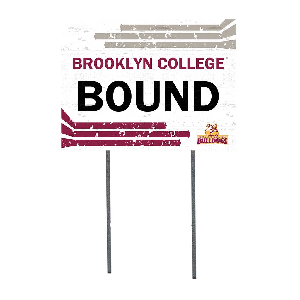 18x24 Lawn Sign Retro School Bound Brooklyn College Bulldogs