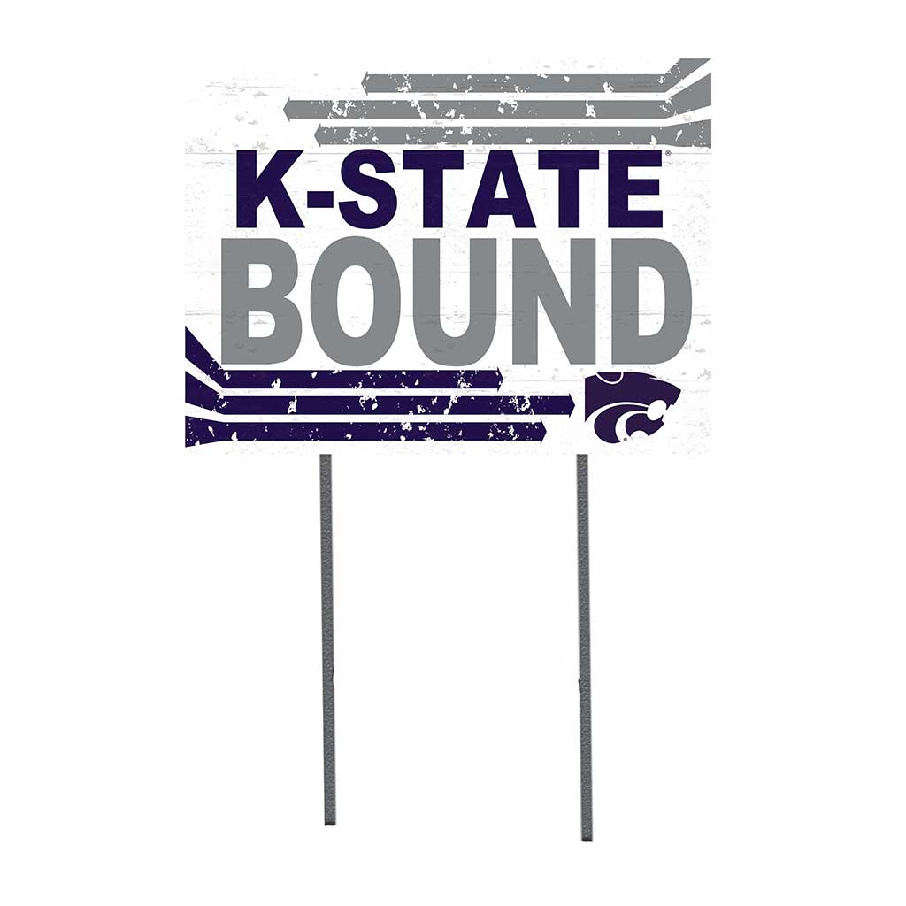 18x24 Lawn Sign Retro School Bound Kansas State Wildcats