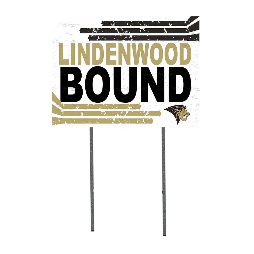 18x24 Lawn Sign Retro School Bound Lindenwood Lions