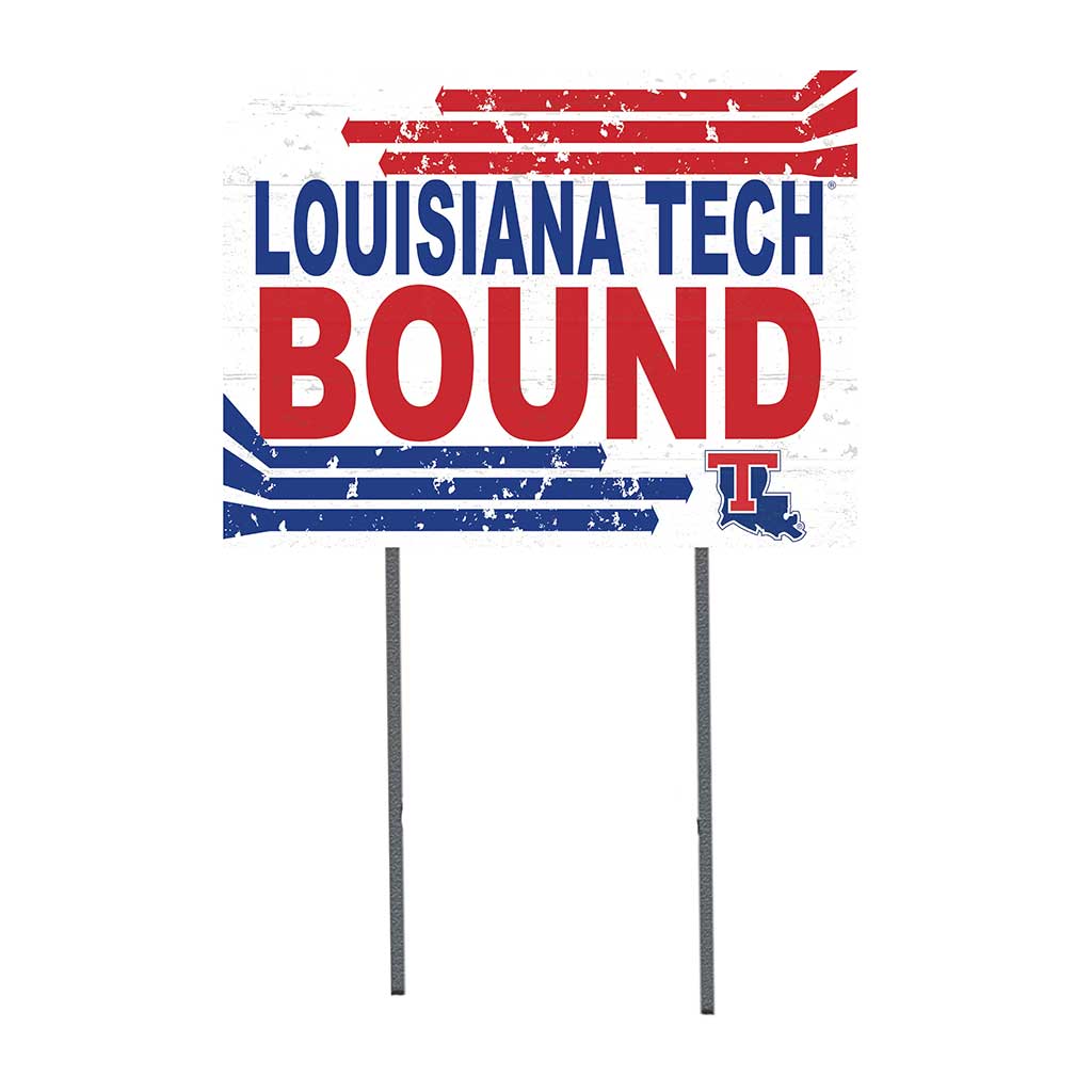18x24 Lawn Sign Retro School Bound Louisiana Tech Bulldogs