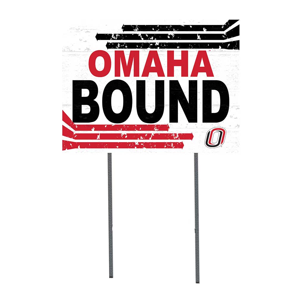 18x24 Lawn Sign Retro School Bound Nebraska at Omaha Mavericks