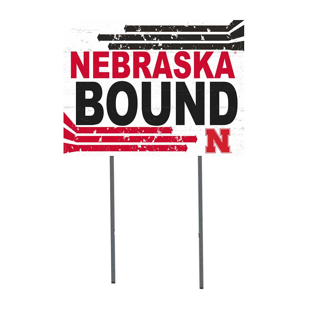 18x24 Lawn Sign Retro School Bound Nebraska Cornhuskers