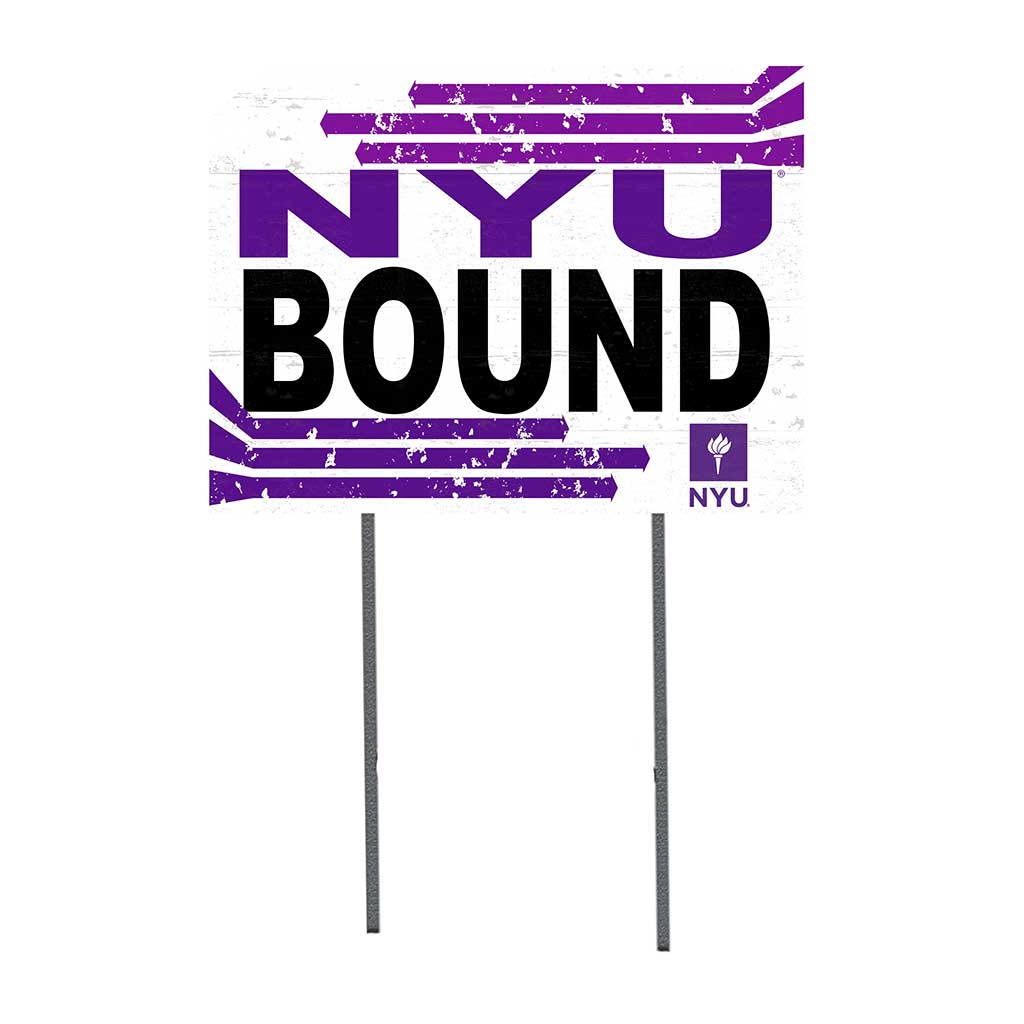 18x24 Lawn Sign Retro School Bound New York University Violets