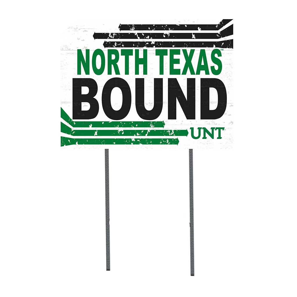 18x24 Lawn Sign Retro School Bound North Texas Mean Green