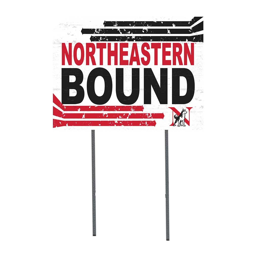 18x24 Lawn Sign Retro School Bound Northeastern Huskies