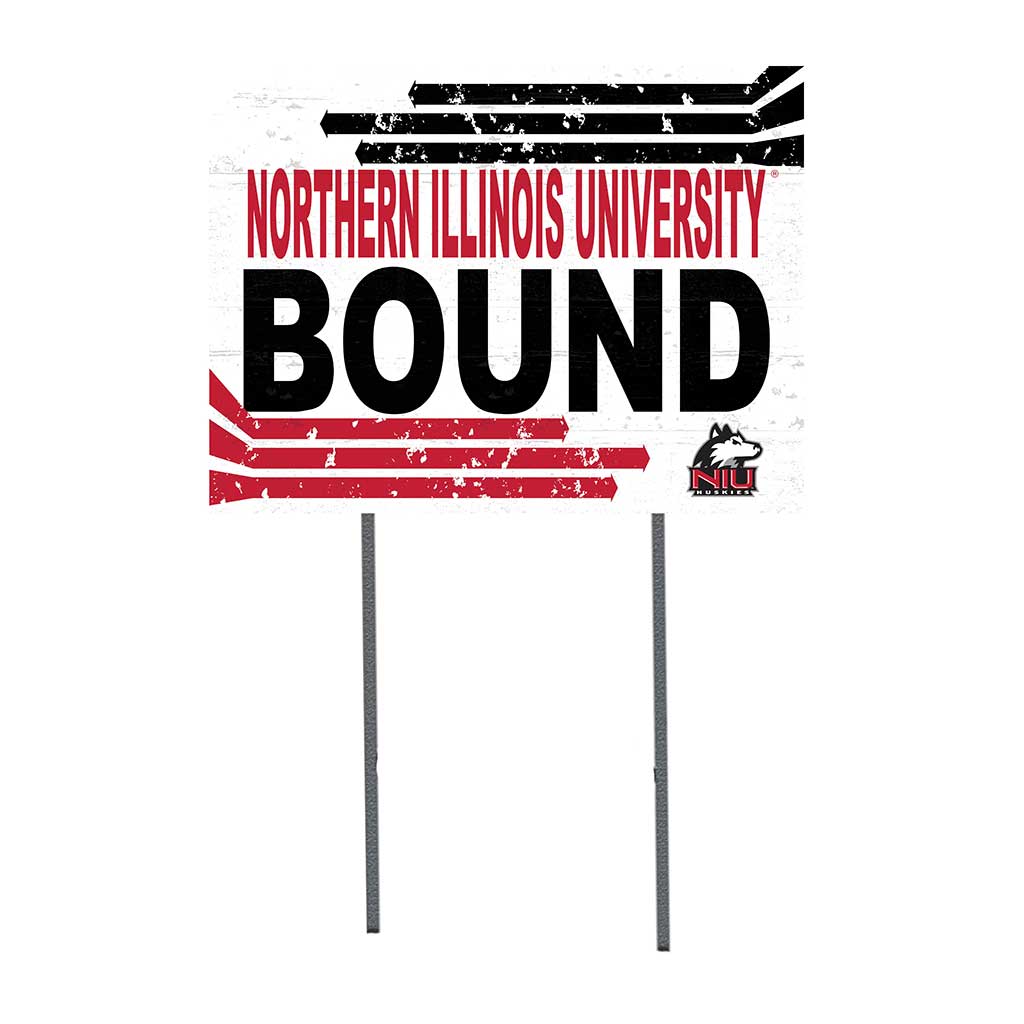 18x24 Lawn Sign Retro School Bound Northern Illinois Huskies