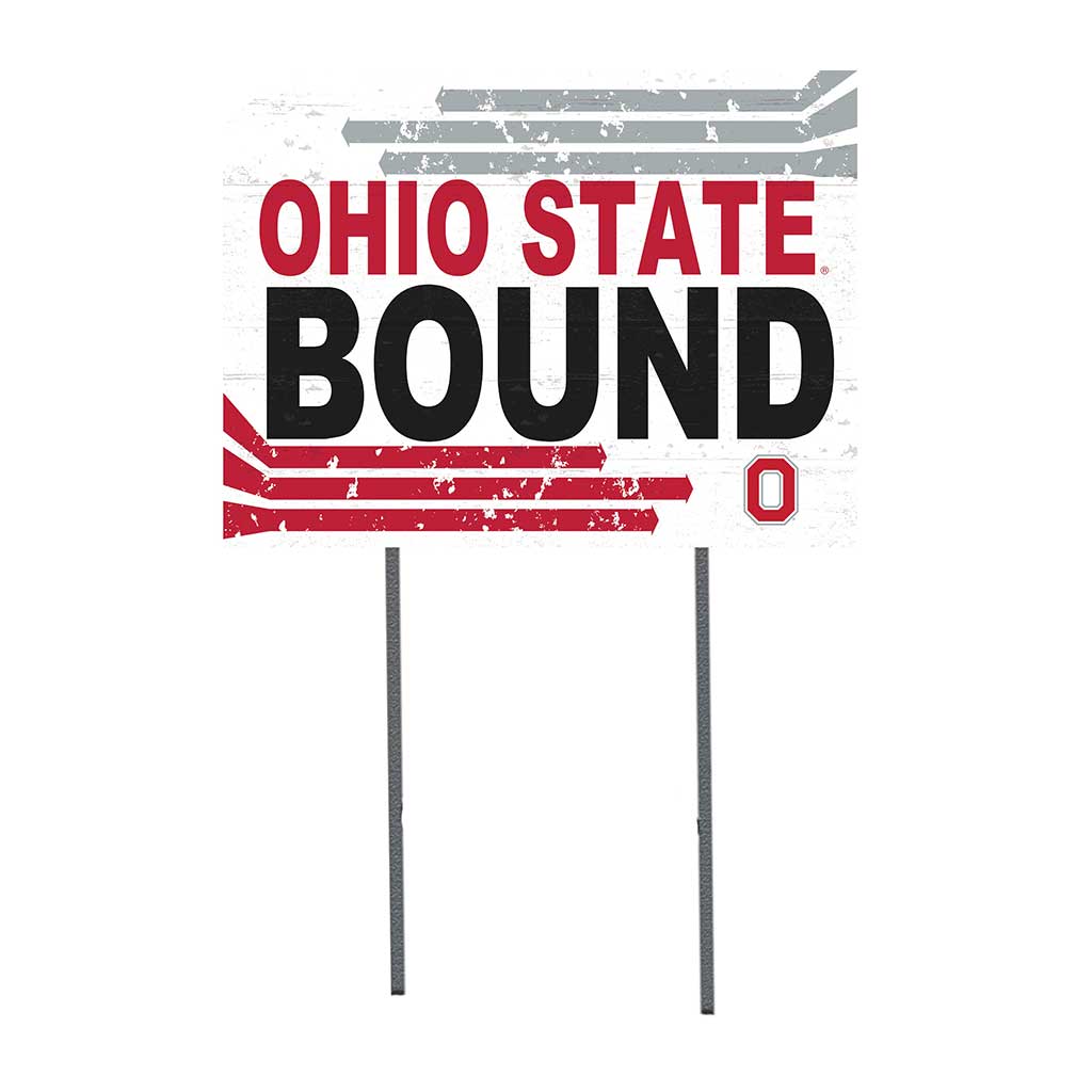 18x24 Lawn Sign Retro School Bound Ohio State Buckeyes