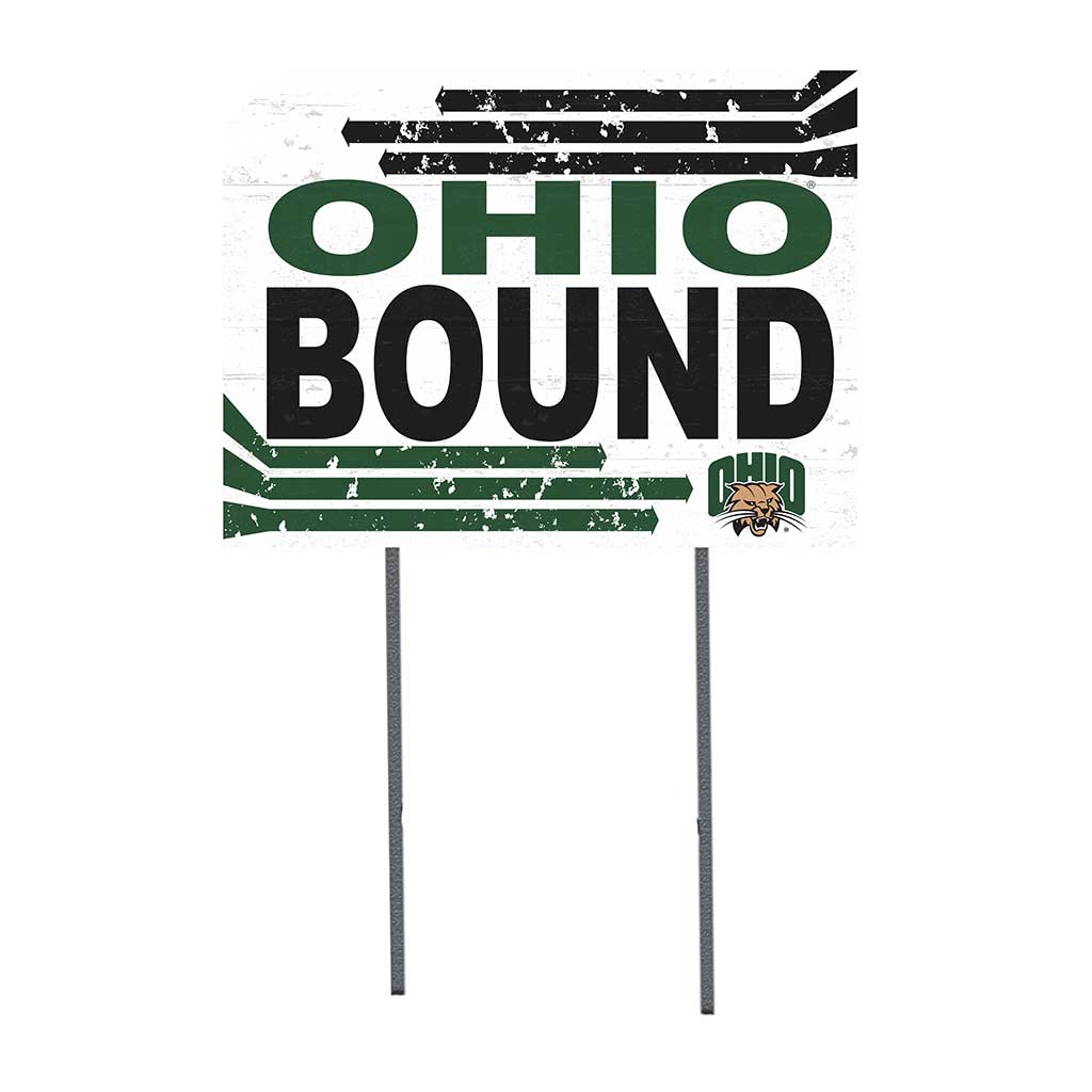 18x24 Lawn Sign Retro School Bound Ohio Univ Bobcats