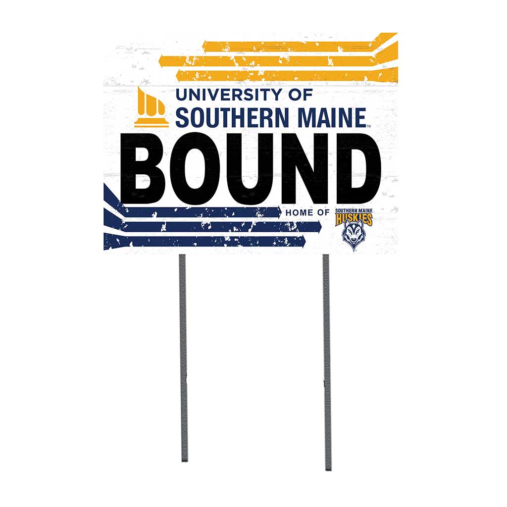 18x24 Lawn Sign Retro School Bound Southern Maine Huskies
