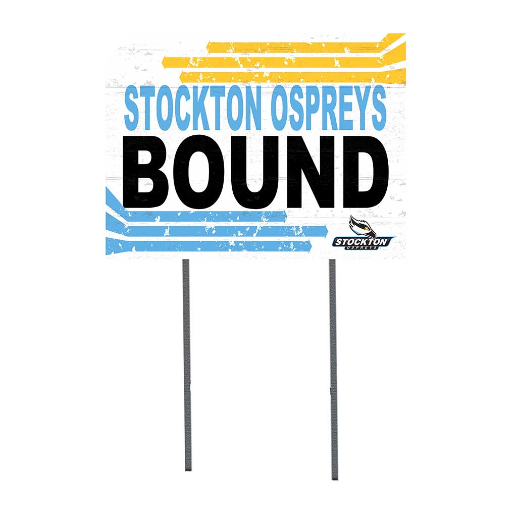 18x24 Lawn Sign Retro School Bound Stockton University Ospreys