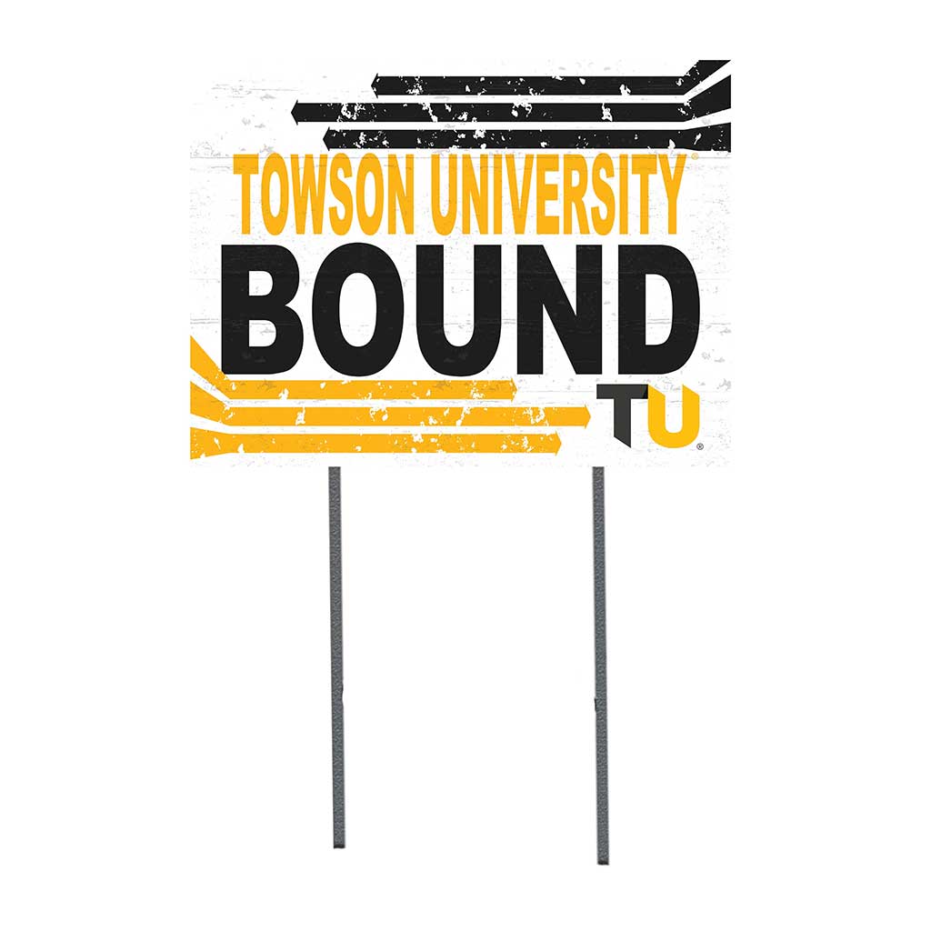 18x24 Lawn Sign Retro School Bound Towson University Tigers