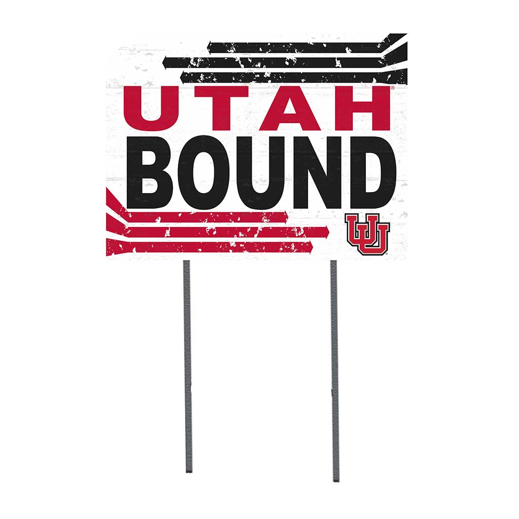 18x24 Lawn Sign Retro School Bound Utah Running Utes