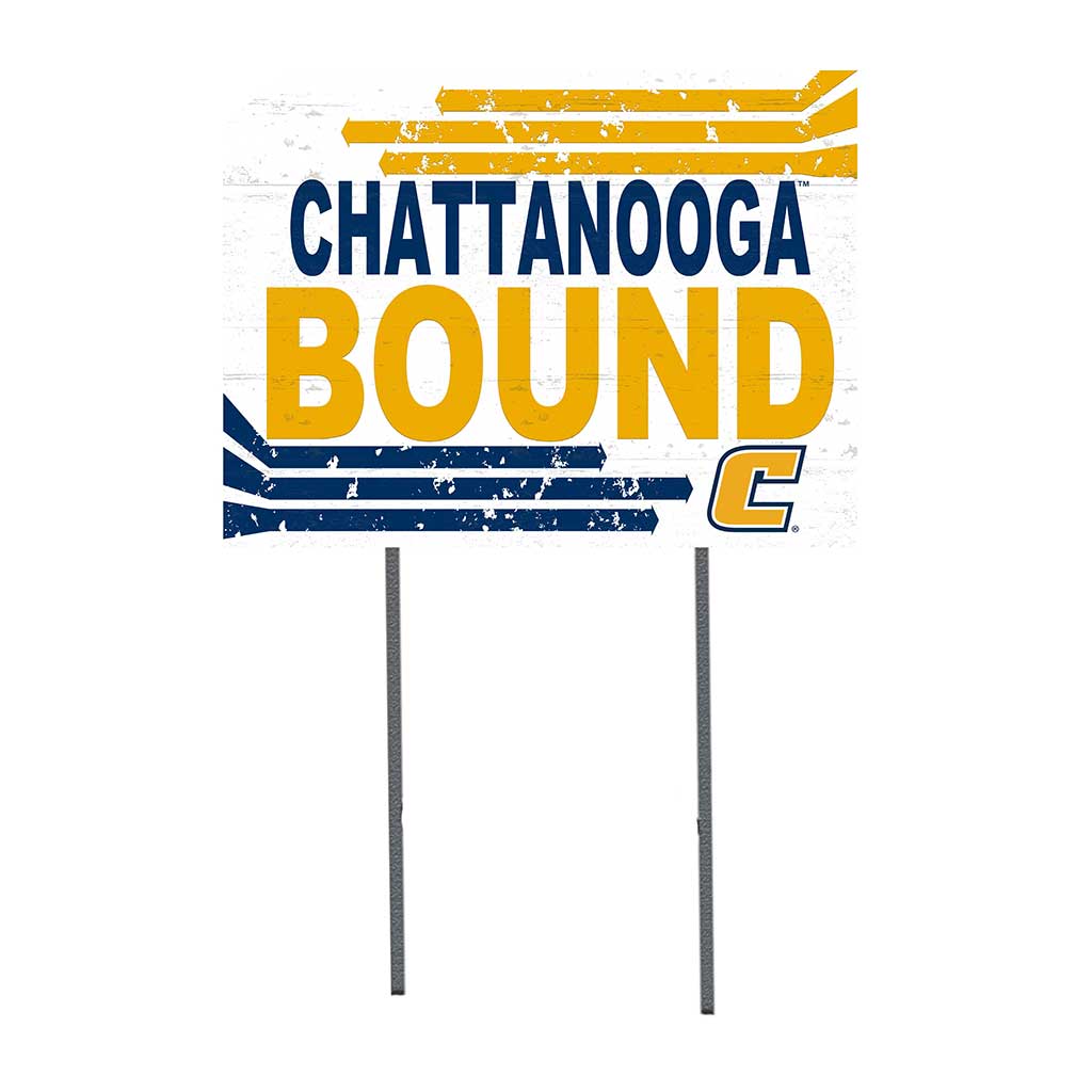 18x24 Lawn Sign Retro School Bound Tennessee Chattanooga Mocs