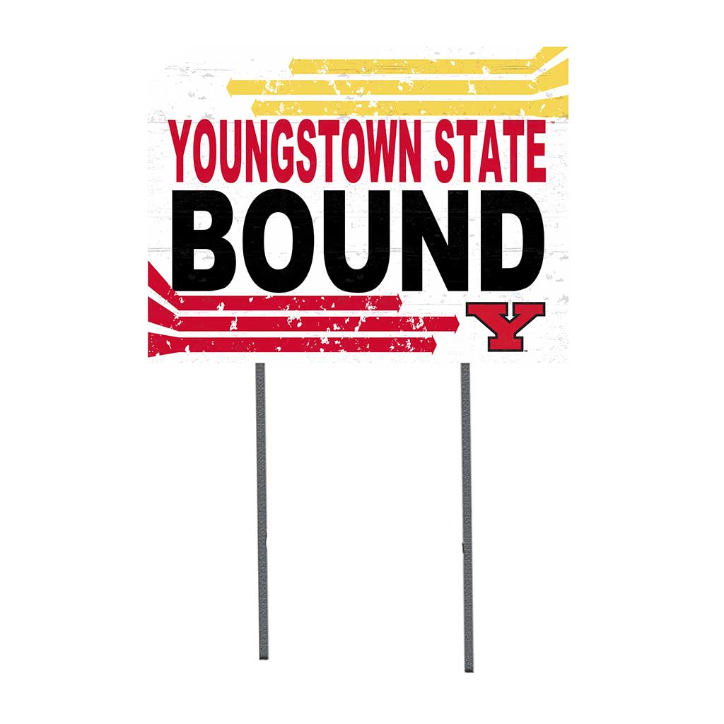 18x24 Lawn Sign Retro School Bound Youngstown State University Penguins