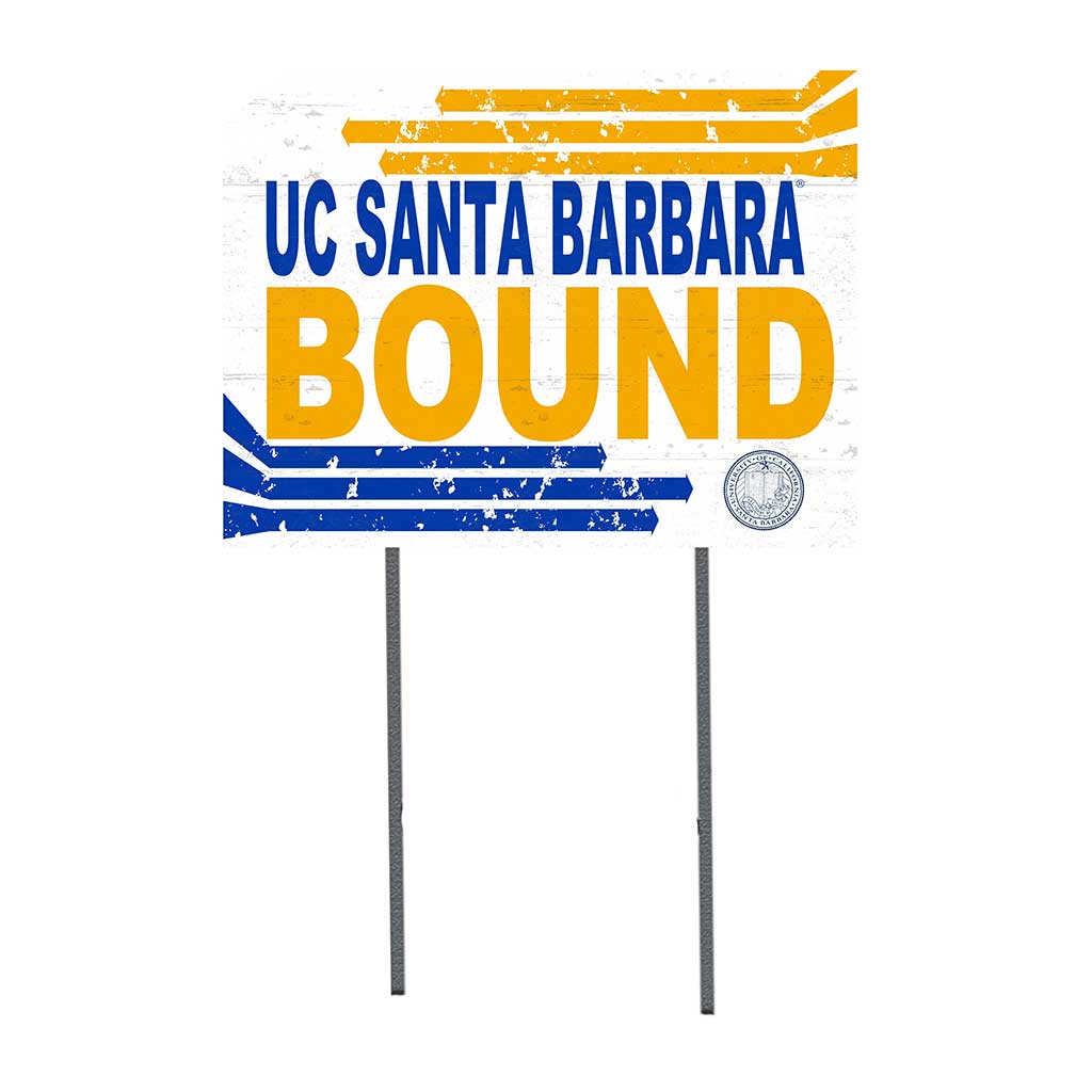 18x24 Lawn Sign Retro School Bound University of California Santa Barbra Gauchos