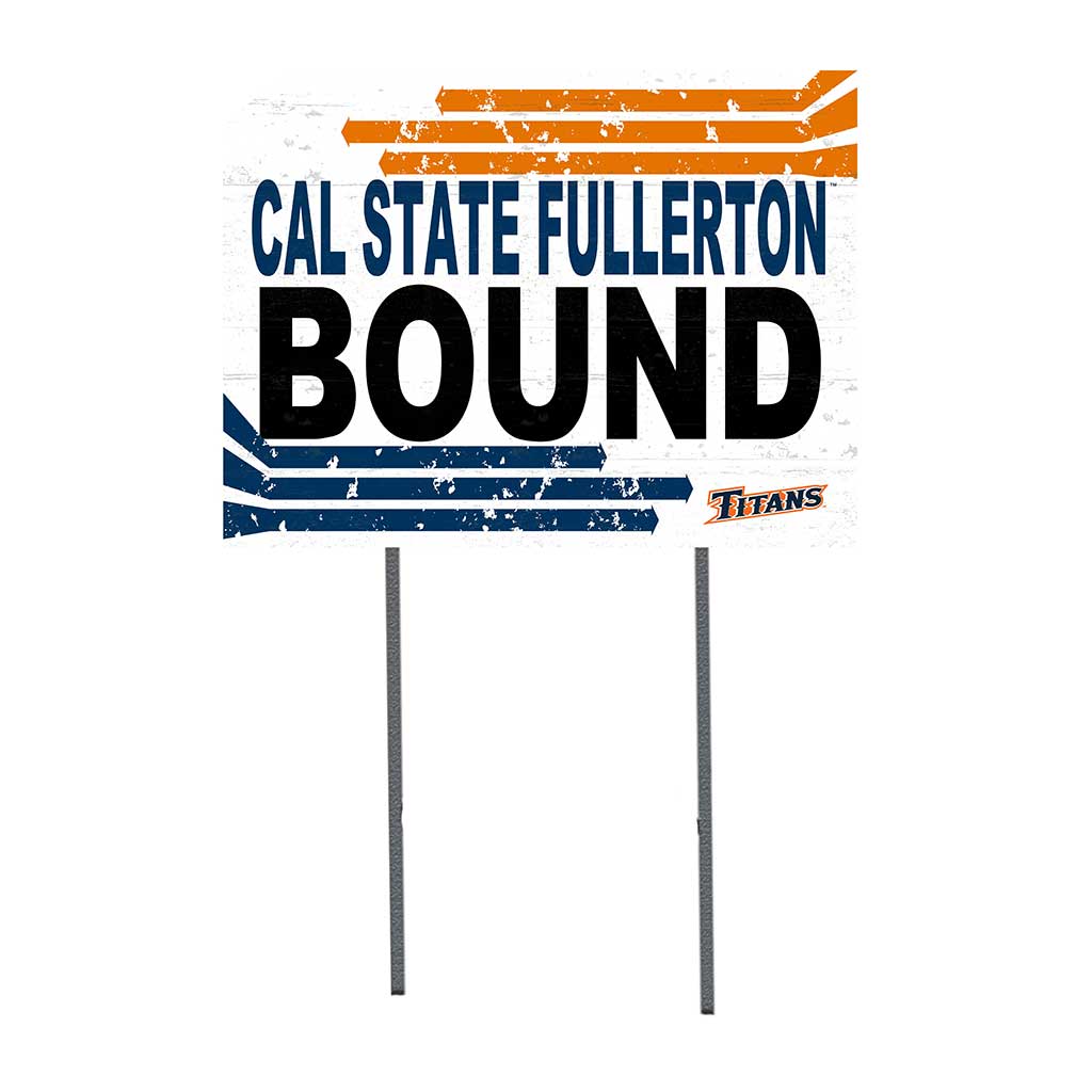 18x24 Lawn Sign Retro School Bound Cal State Fullerton Titans