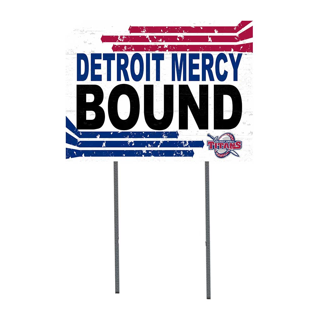 18x24 Lawn Sign Retro School Bound Detroit Mercy Titans