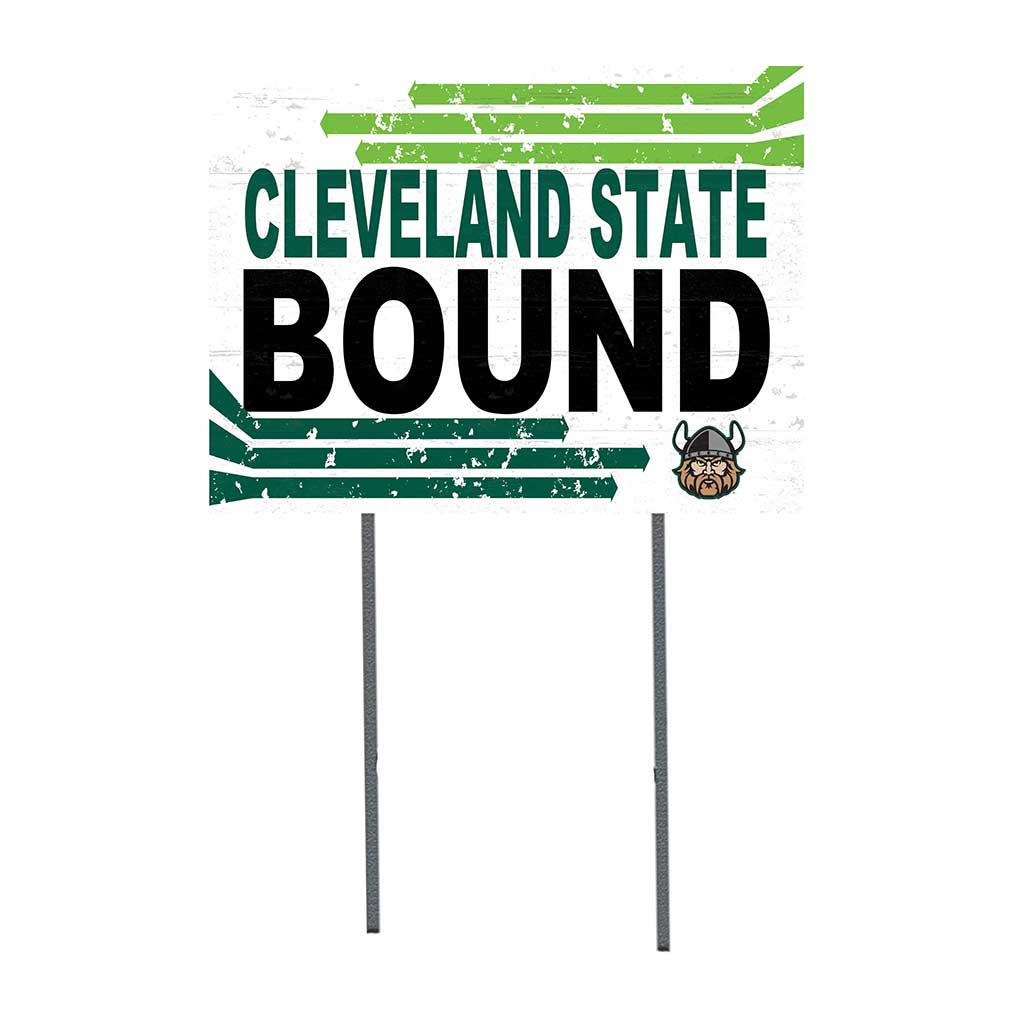 18x24 Lawn Sign Retro School Bound Cleveland State Vikings