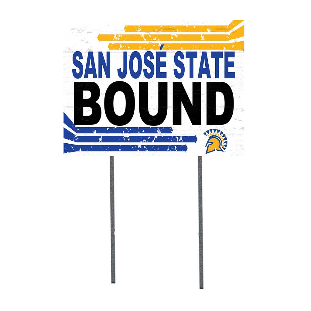 18x24 Lawn Sign Retro School Bound San Jose State Spartans