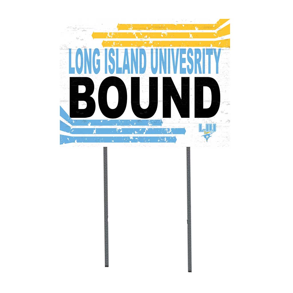 18x24 Lawn Sign Retro School Bound Long Island University Sharks