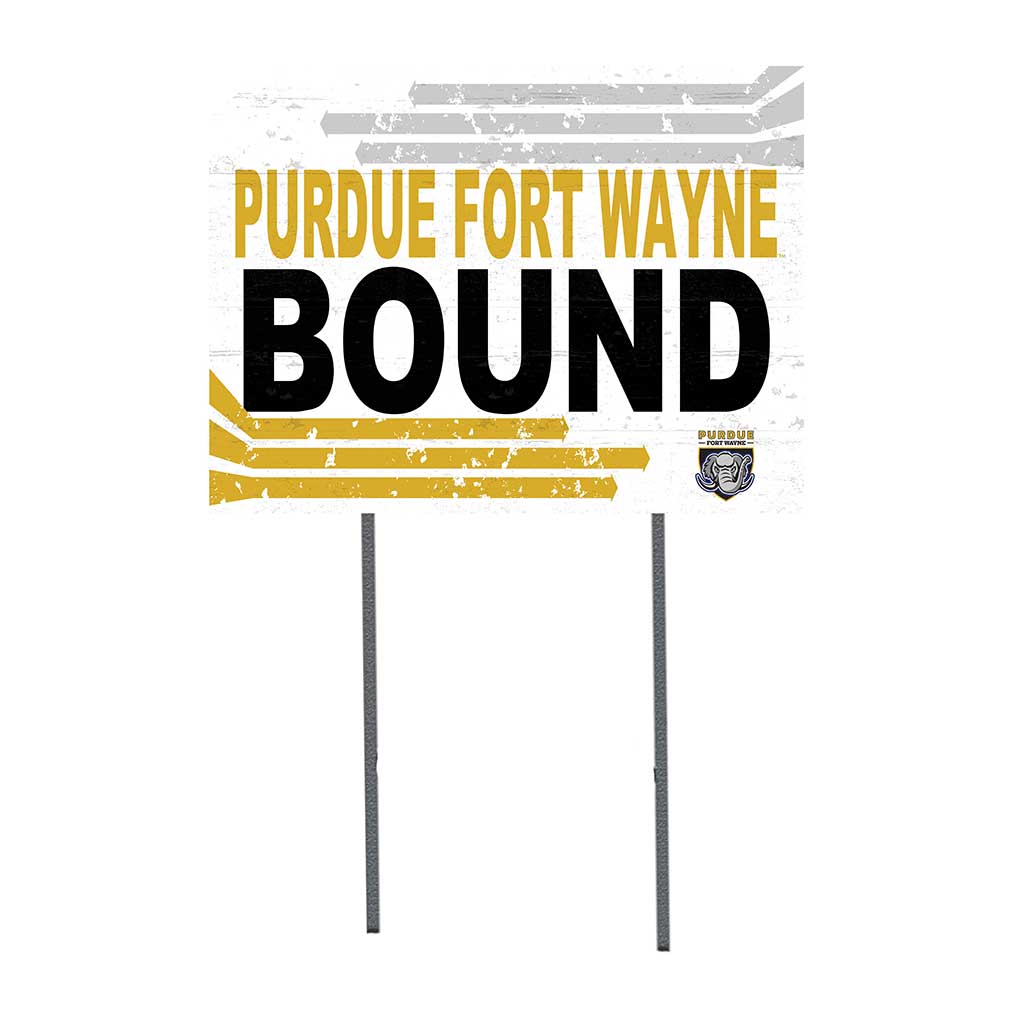 18x24 Lawn Sign Retro School Bound Purdue Fort Wayne Mastodons