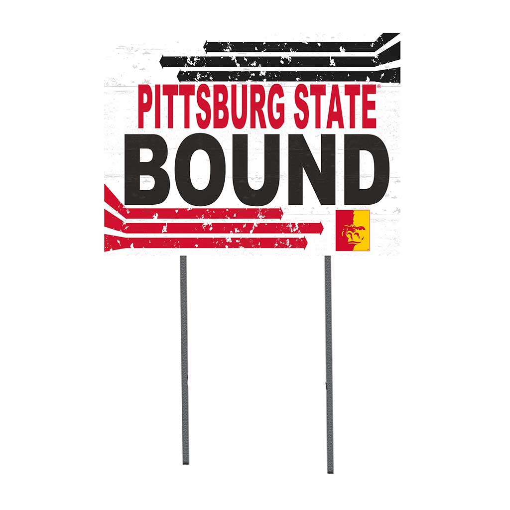 18x24 Lawn Sign Retro School Bound Pittsburg State University Gorilla