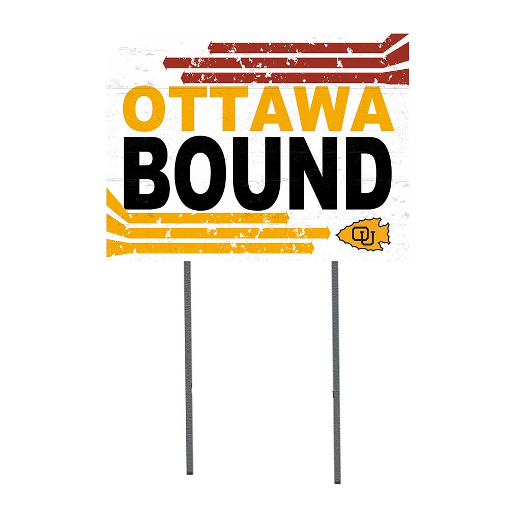 18x24 Lawn Sign Retro School Bound Ottawa University Ottawa