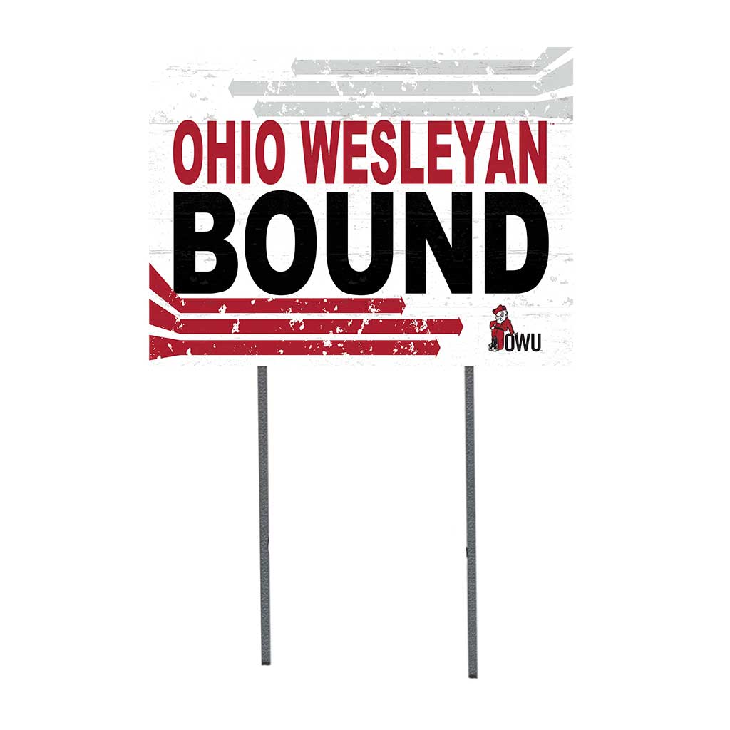 18x24 Lawn Sign Retro School Bound Ohio Wesleyan University Battling Bishops
