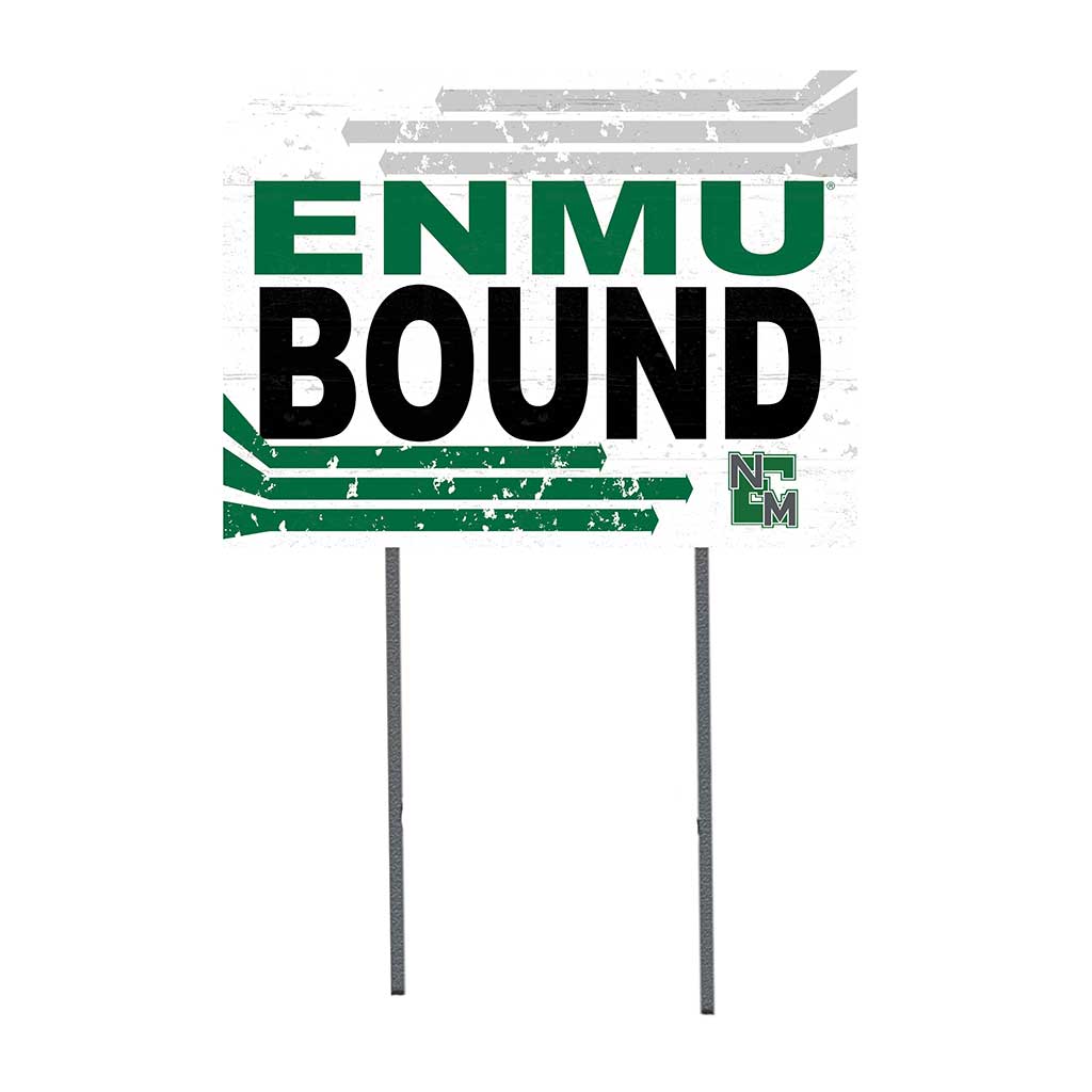18x24 Lawn Sign Retro School Bound Eastern New Mexico Greyhounds