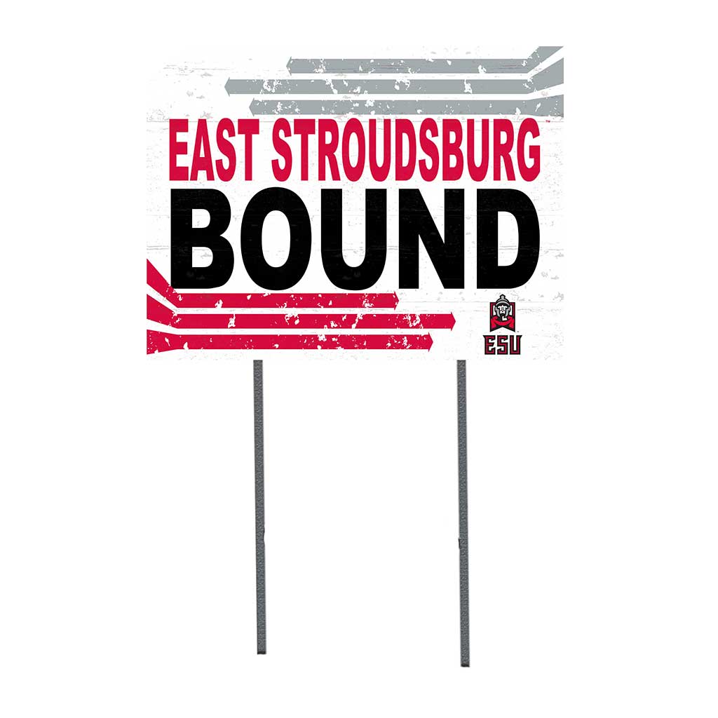18x24 Lawn Sign Retro School Bound East Stroudsburg University WARRIORS