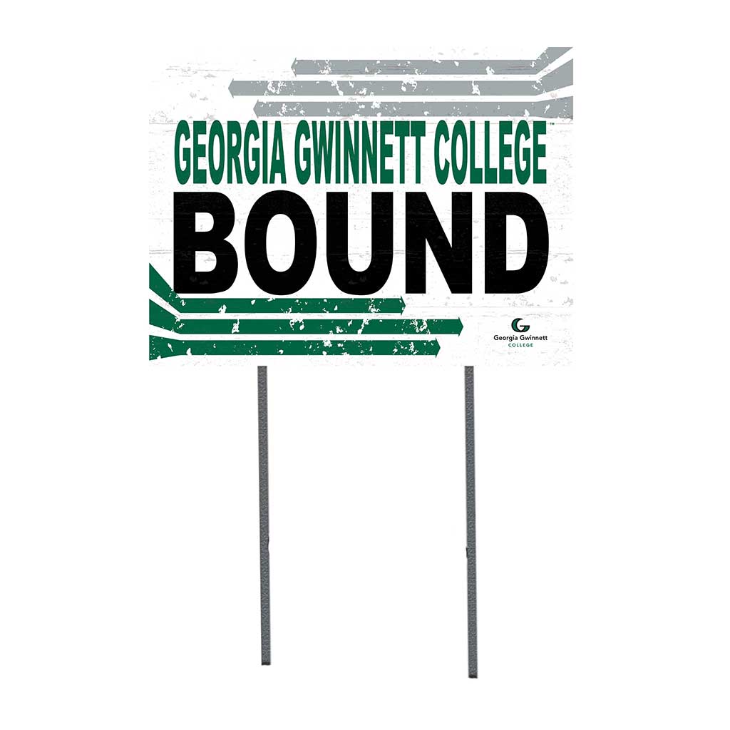 18x24 Lawn Sign Retro School Bound Georgia Gwinnett College GRIZZLIES