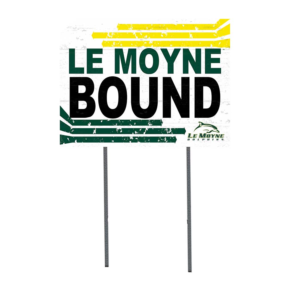 18x24 Lawn Sign Retro School Bound Le Moyne College DOLPHINS