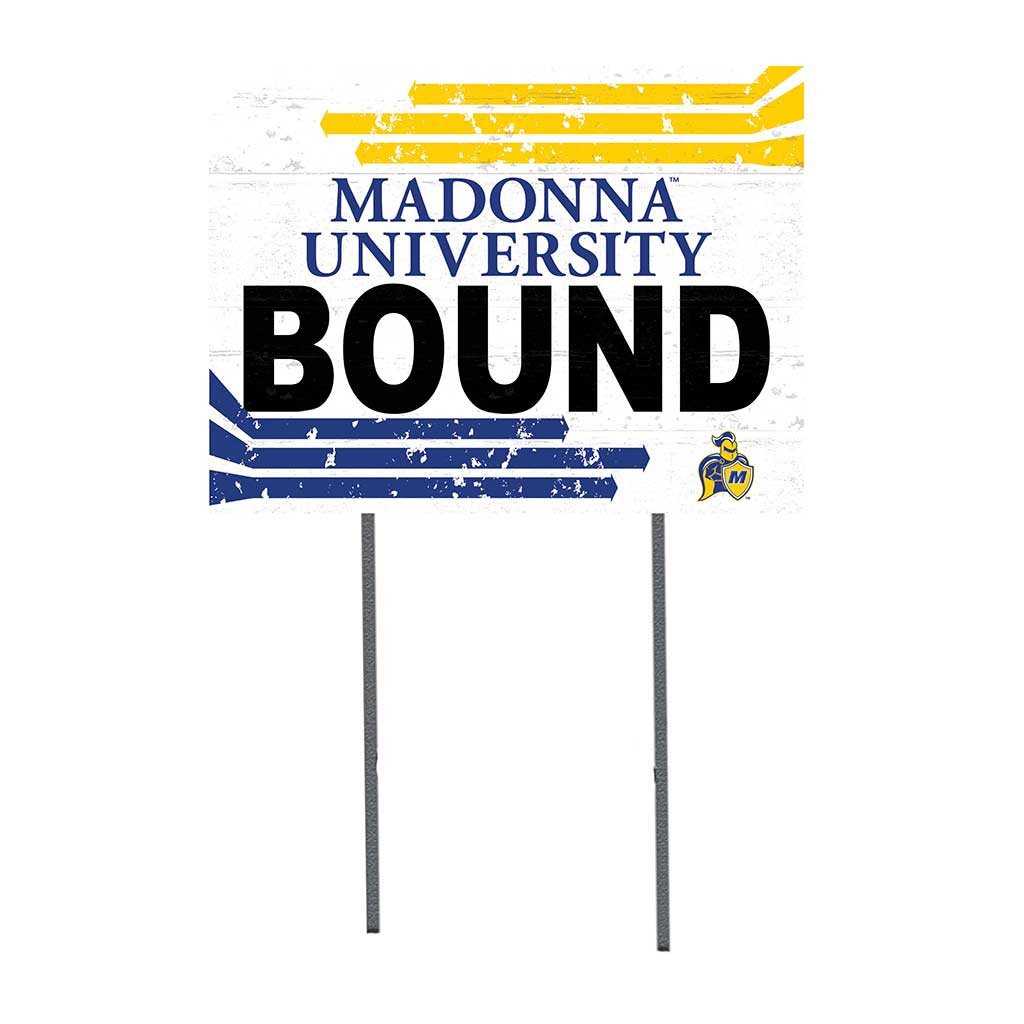 18x24 Lawn Sign Retro School Bound Madonna University CRUSADERS
