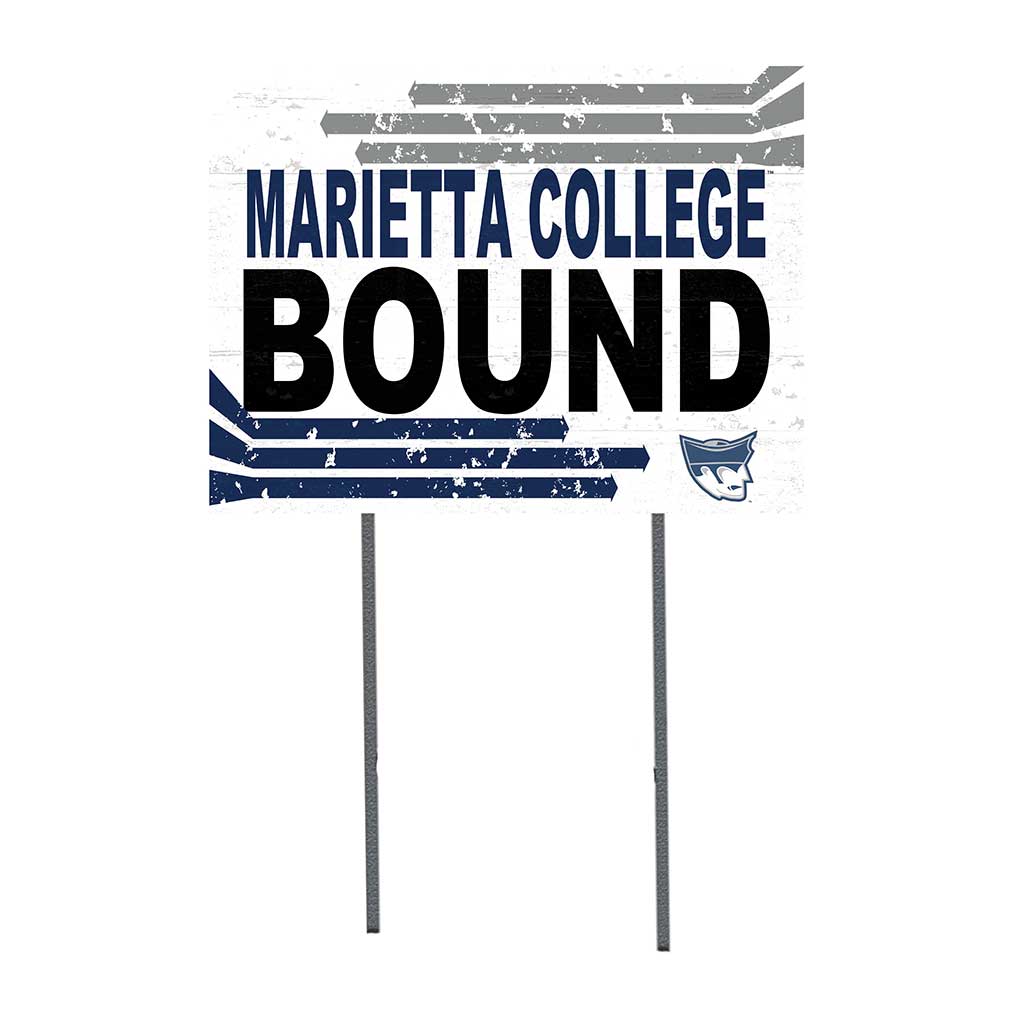 18x24 Lawn Sign Retro School Bound Marietta College Pioneers