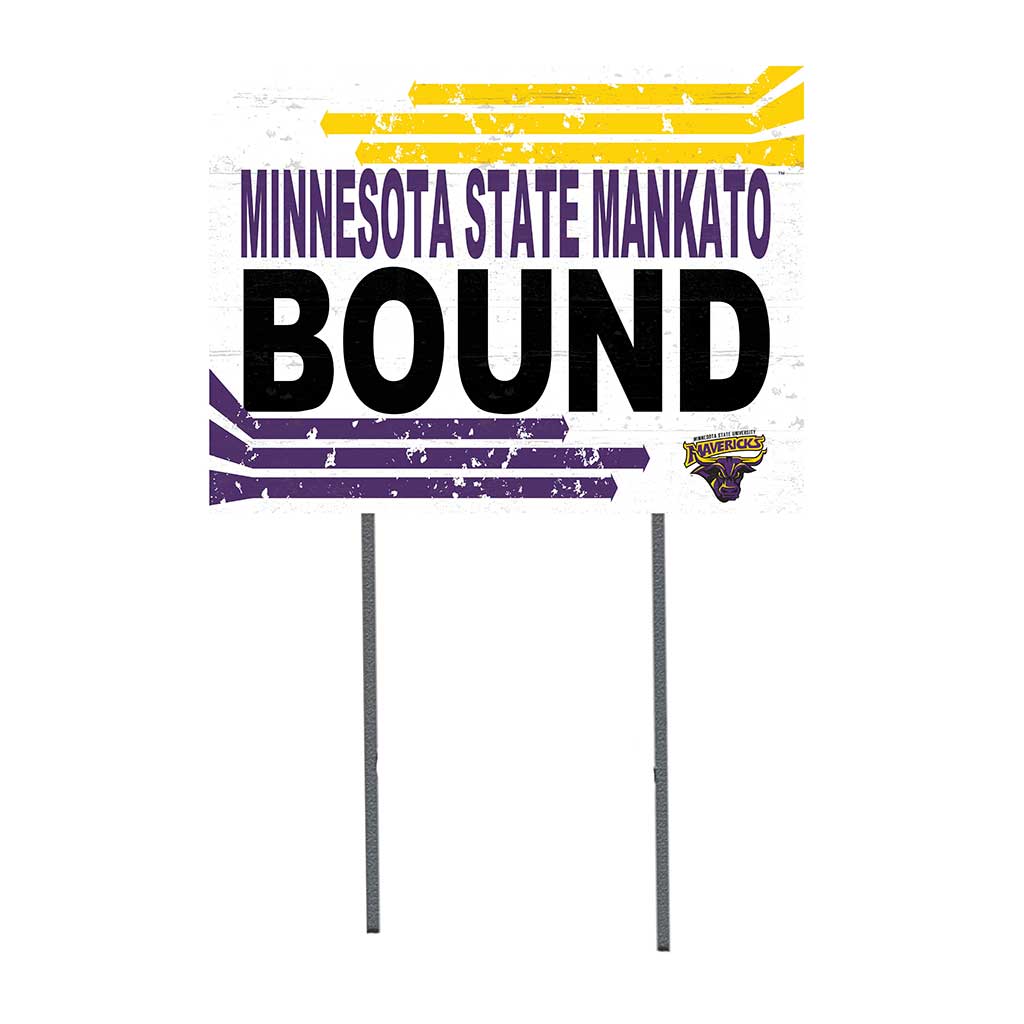 18x24 Lawn Sign Retro School Bound Minnesota State - Mankato Mavericks