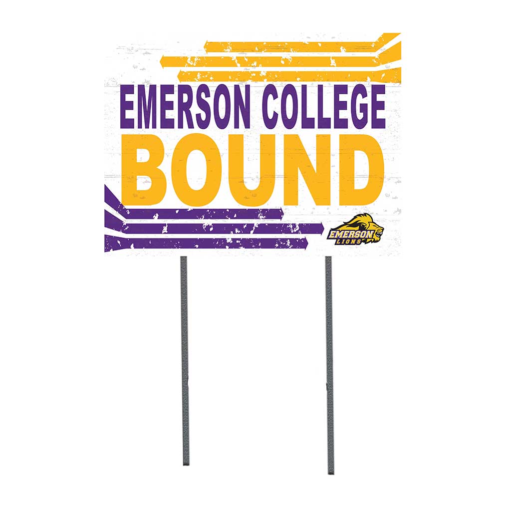 18x24 Lawn Sign Retro School Bound Emerson College Lions