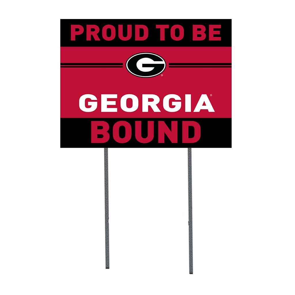 18x24 Lawn Sign Proud to be School Bound Georgia Bulldogs