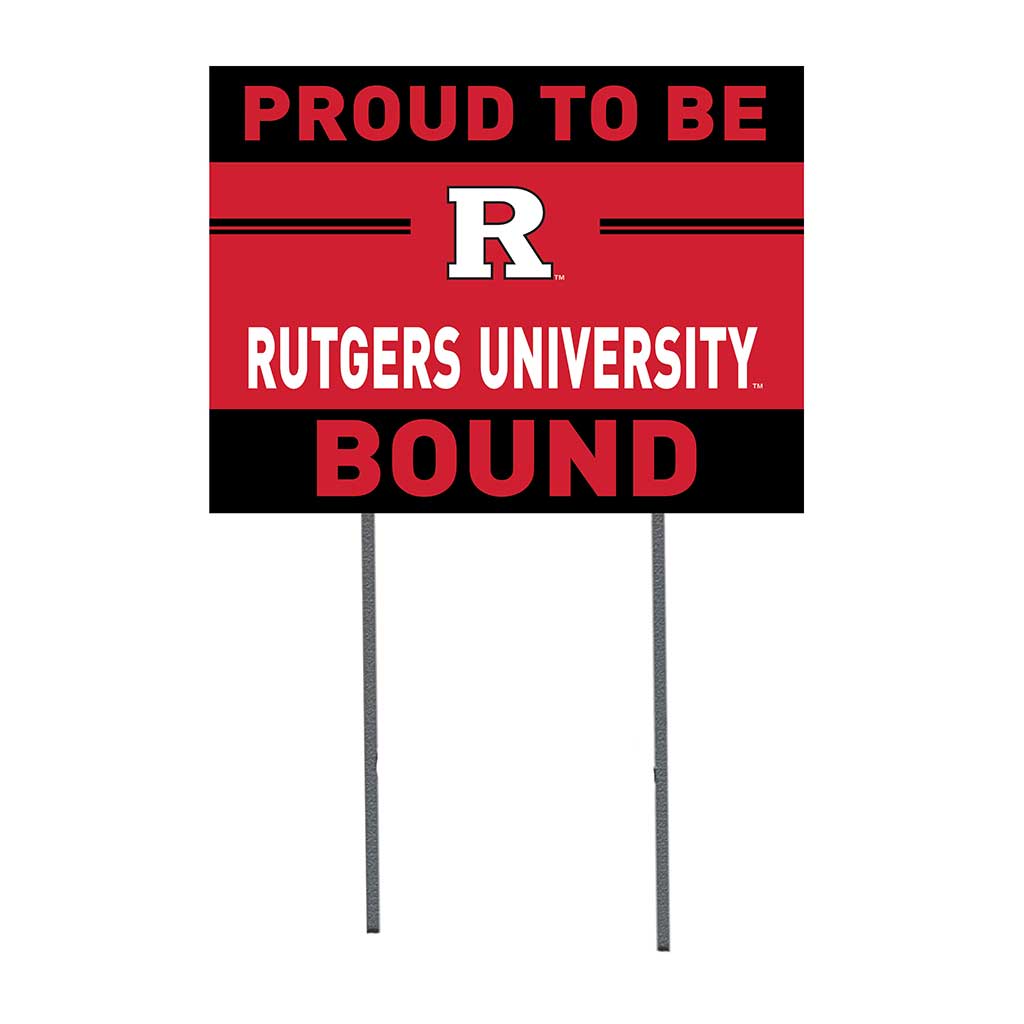 18x24 Lawn Sign Proud to be School Bound Rutgers Scarlet Knights